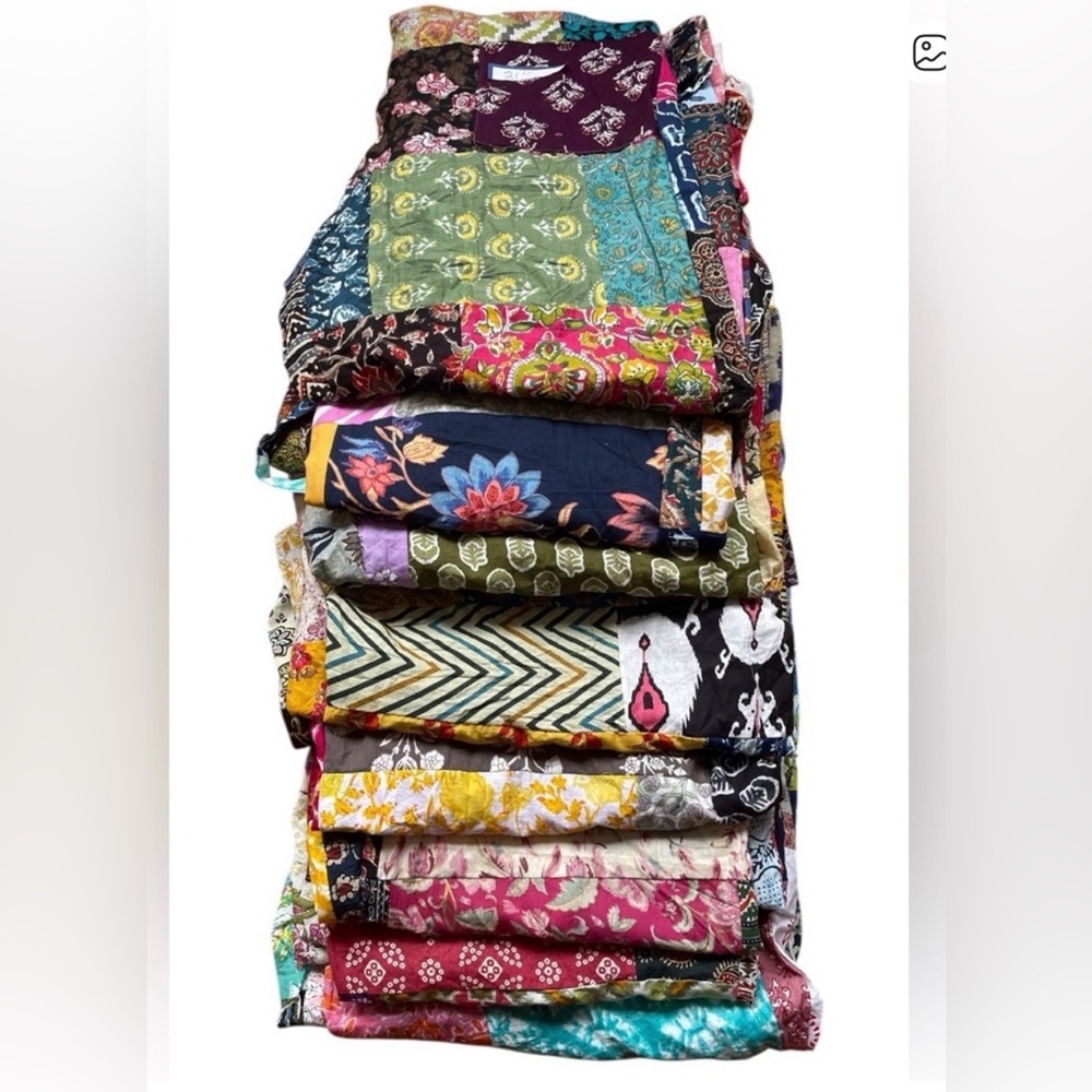 Kathmandu Imports Colorful Bohemian Patchwork Harem Jumpsuit Size OS NWT - Picture 11 of 13